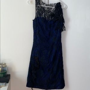 One of a kind. Royal blue w/lace. Incl. beading.